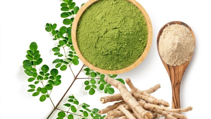 Ashwagandha, Moringa & Ginger Capsules – Natural Energy, Wellness & Vitality Support